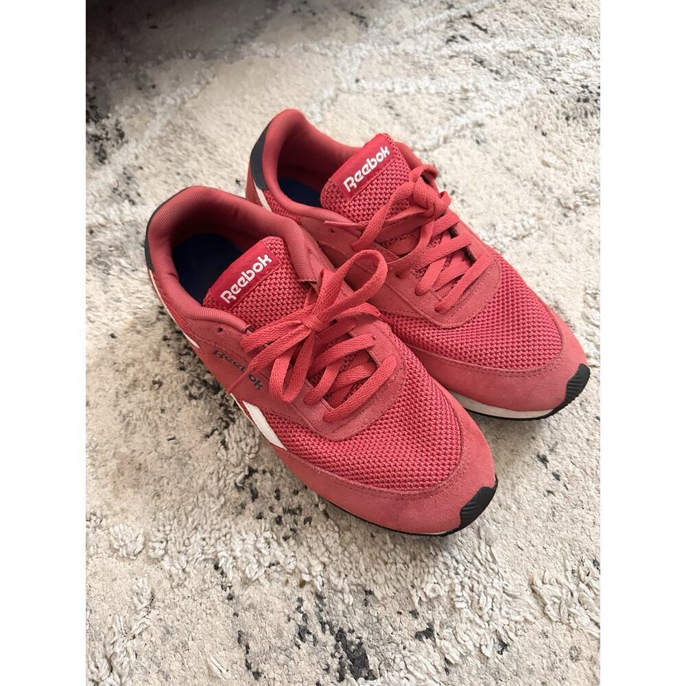 Reebok Classic‎ Nylon Running Shoes Red White Men's Size 9.5